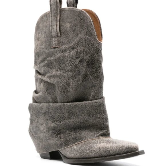 R13 cracked-effect leather boots - Picture 8 of 13